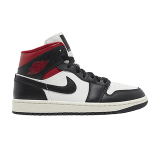 Air Jordan 1 Mid 'Black Sail Gym Red'
