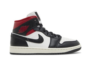 Air Jordan 1 Mid 'Black Sail Gym Red'