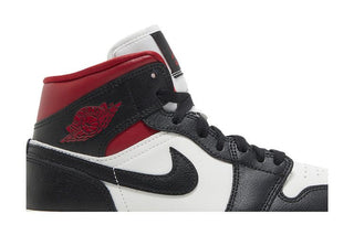 Air Jordan 1 Mid 'Black Sail Gym Red'