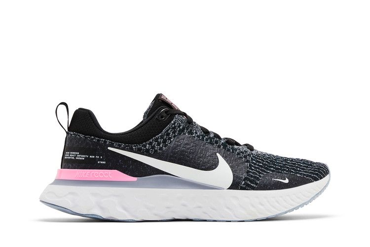 Nike React Infinity Run Flyknit 3 'Black Football Grey Pink'