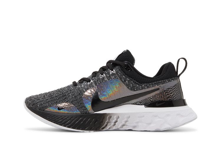 Nike React Infinity Run Flyknit 3 Premium 'Black Zebra Iridescent'
