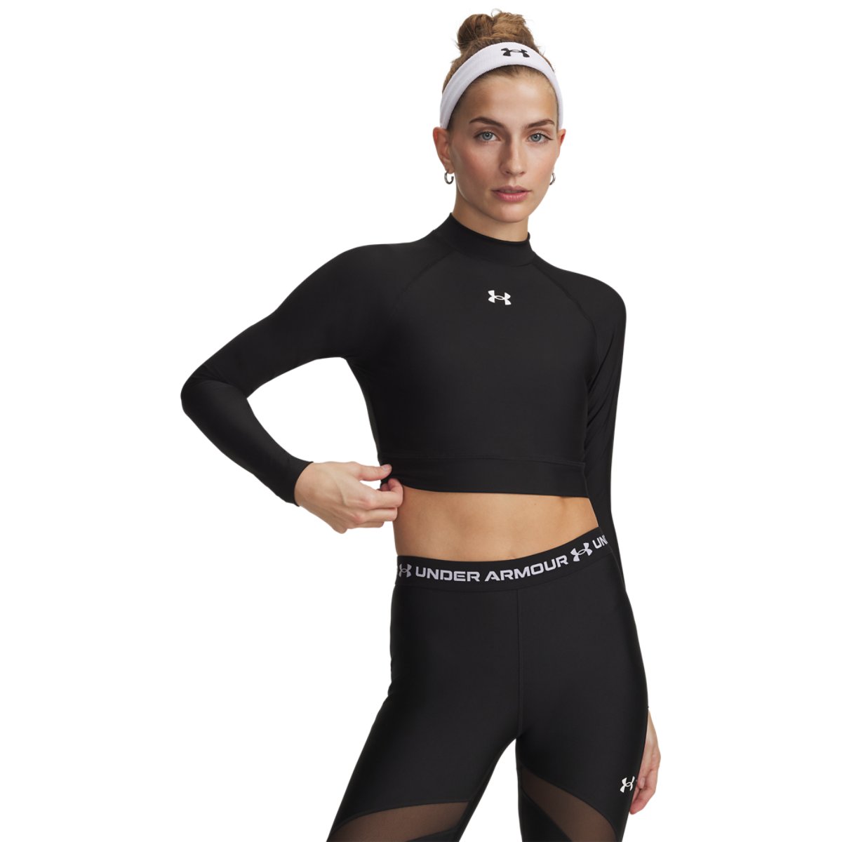 Under Armour HeatGear Crop Mock LS