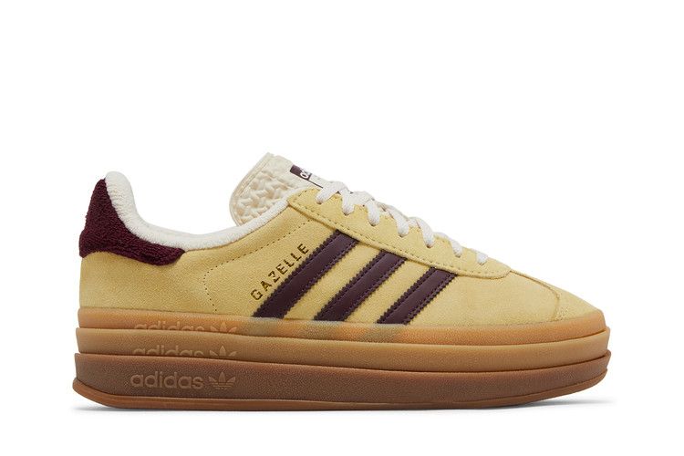 adidas Gazelle Bold 'Almost Yellow Maroon'