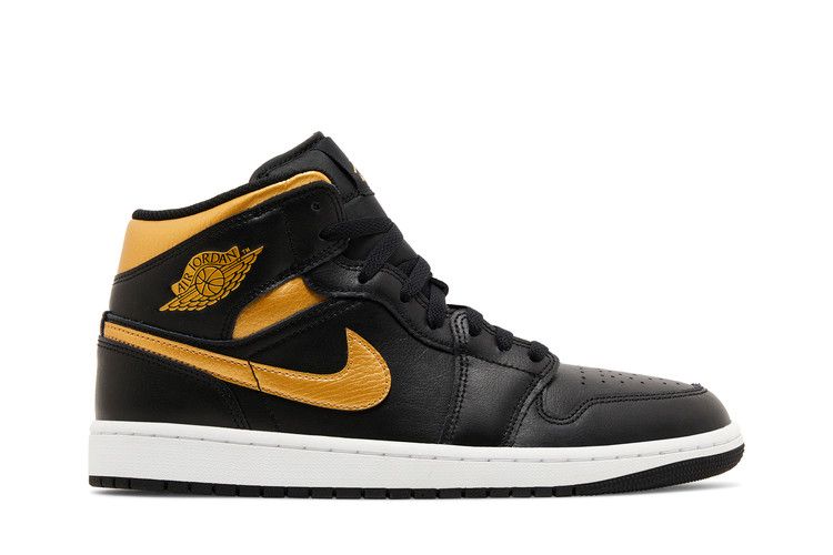 Air Jordan 1 Mid 'Black Metallic Gold'