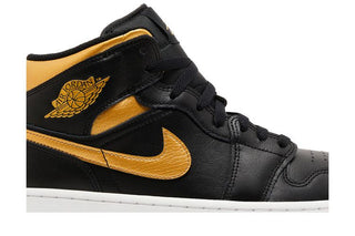Air Jordan 1 Mid 'Black Metallic Gold'