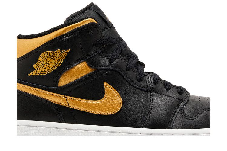 Air Jordan 1 Mid 'Black Metallic Gold'