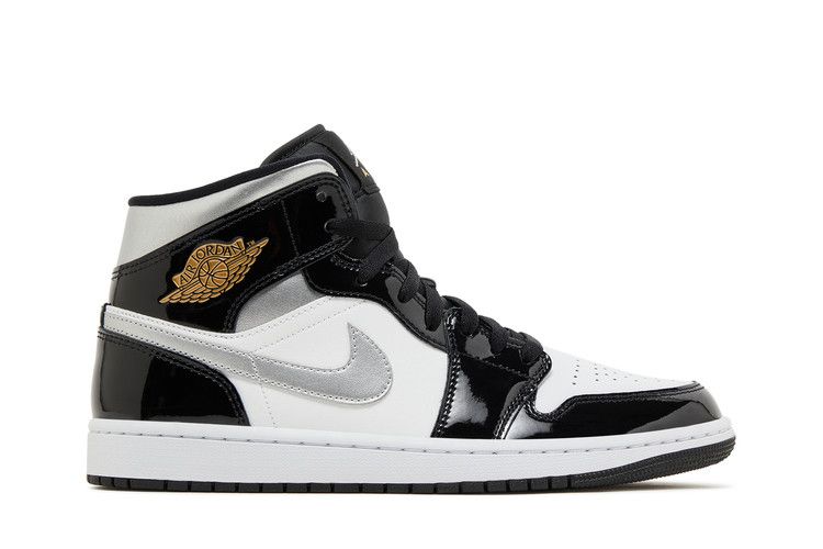 Air Jordan 1 Mid SE 'Black White Metallic Silver'