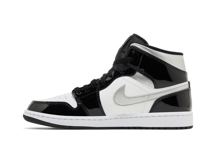 Air Jordan 1 Mid SE 'Black White Metallic Silver'