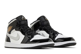 Air Jordan 1 Mid SE 'Black White Metallic Silver'