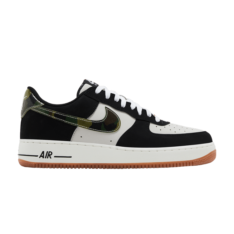 Nike Air Force 1 Low 'Black Patent Camo Swoosh'