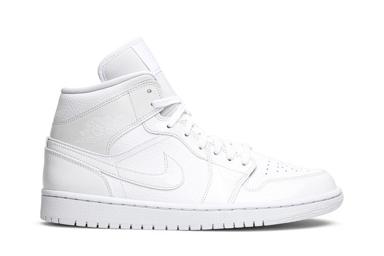 Air Jordan 1 Mid 'Triple White Patent'