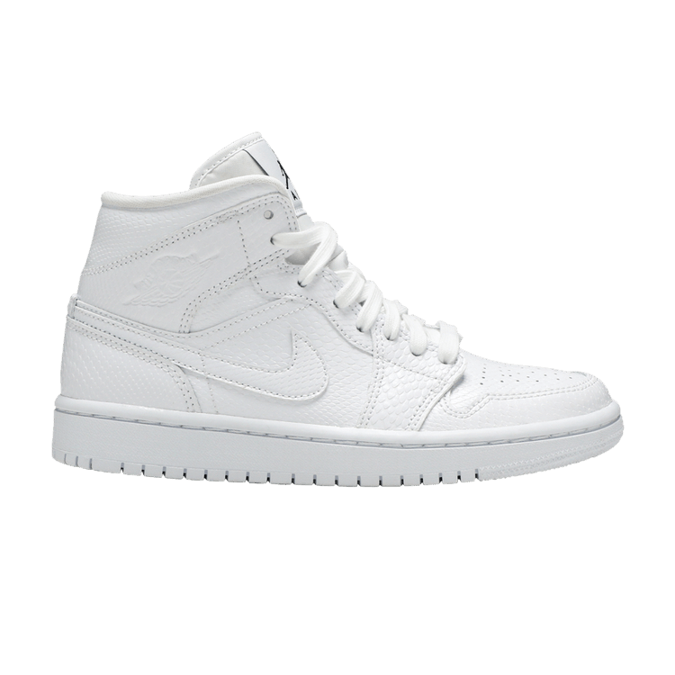 Air Jordan 1 Mid 'White Snakeskin'