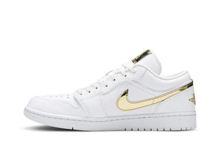 Air Jordan 1 Retro Low 'White Metallic Gold'