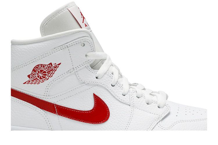 Air Jordan 1 Mid 'White University Red'