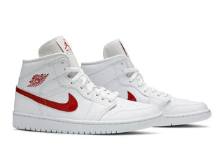 Air Jordan 1 Mid 'White University Red'