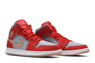 Air Jordan 1 Mid 'Denim Red'