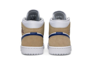 Air Jordan 1 Mid 'White Khaki Blue Void'