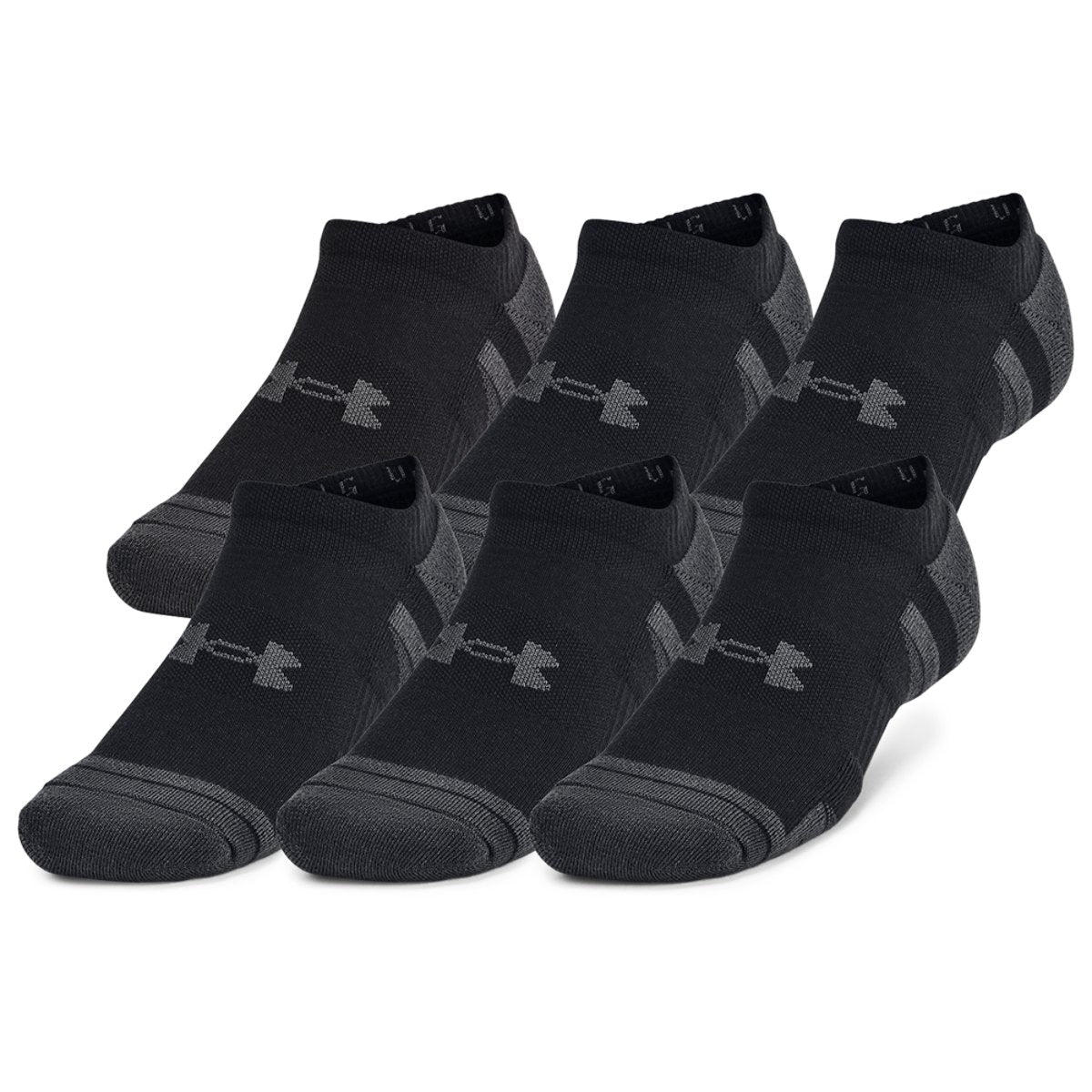 Under Armour Perf Tech 6 Pack No Show Socks