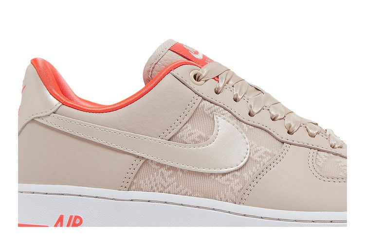 Nike Air Force 1 '07 'Fossil Stone Laser Crimson'
