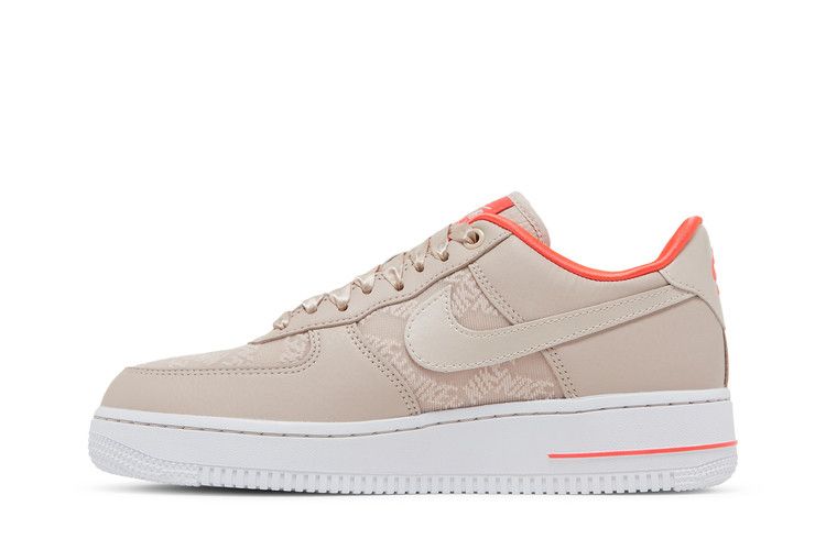 Nike Air Force 1 '07 'Fossil Stone Laser Crimson'