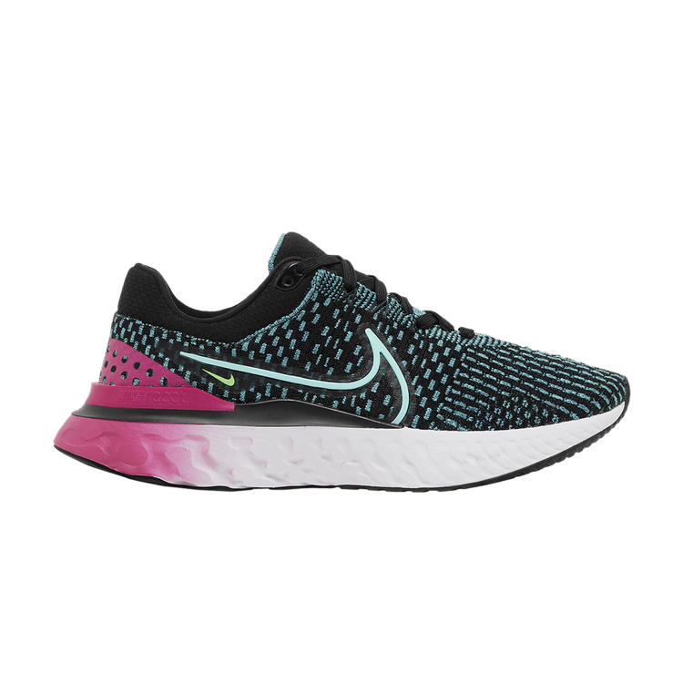 Nike React Infinity Run Flyknit 3 'Black Pink Prime Dynamic Turquoise'