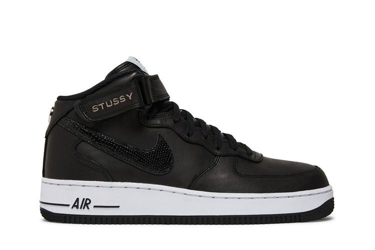 Stussy x Nike Air Force 1 Mid 'Black Snakeskin'