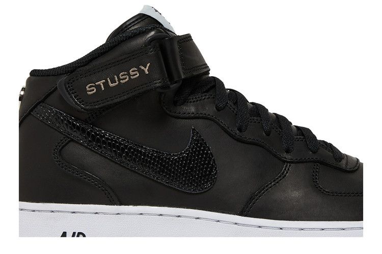 Stussy x Nike Air Force 1 Mid 'Black Snakeskin'