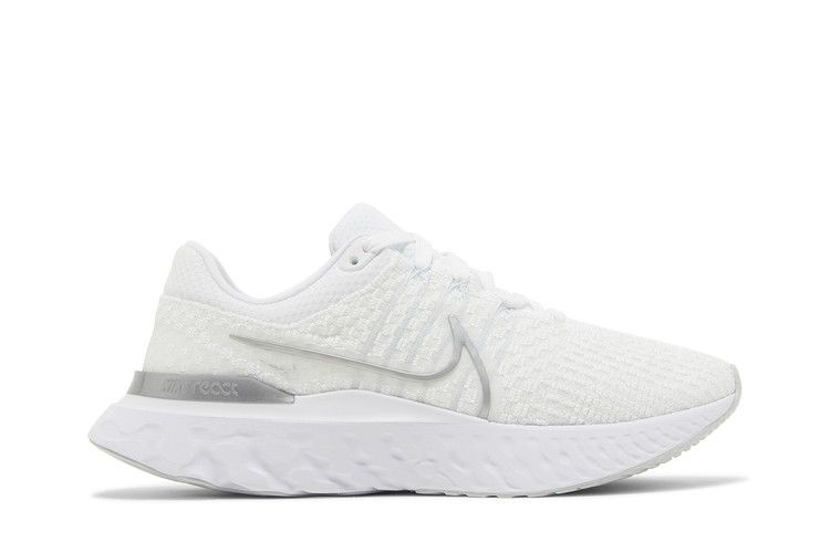 Nike React Infinity Run Flyknit 3 'White Metallic Silver'