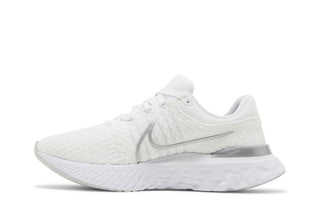 Nike React Infinity Run Flyknit 3 'White Metallic Silver'
