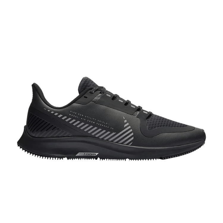 Nike Air Zoom Pegasus 36 Shield 'Black Metallic Silver'