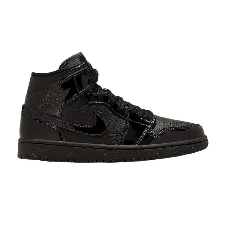 Air Jordan 1 Mid Patent 'Triple Black'