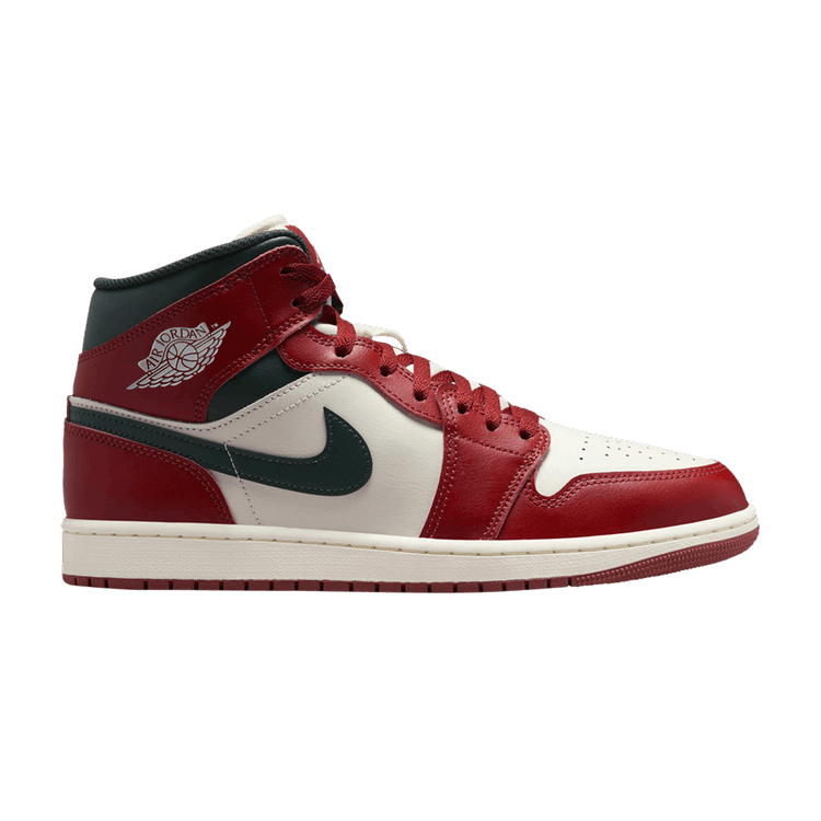 Air Jordan 1 Mid 'Redstone Midnight Green'
