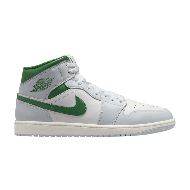 Air Jordan 1 Mid 'Summit White Lucky Green'