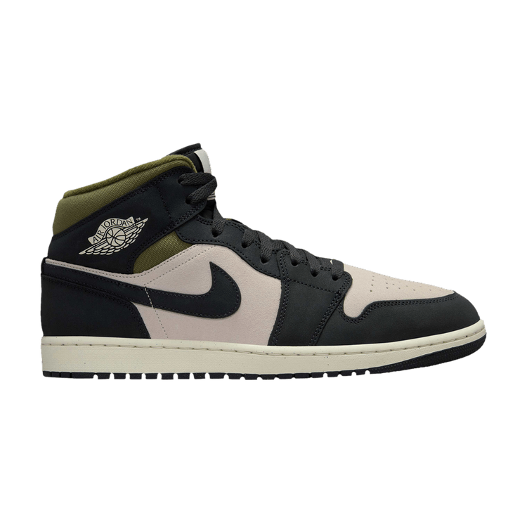 Air Jordan 1 Mid 'Off Noir Medium Olive'