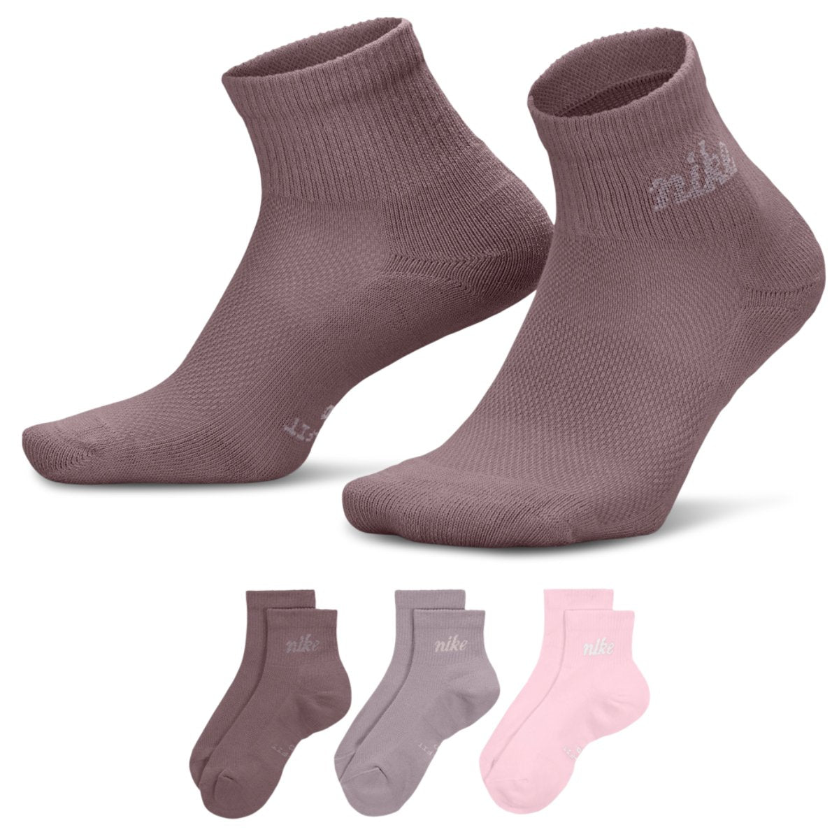 Nike Script Ankle Socks 3 Pack
