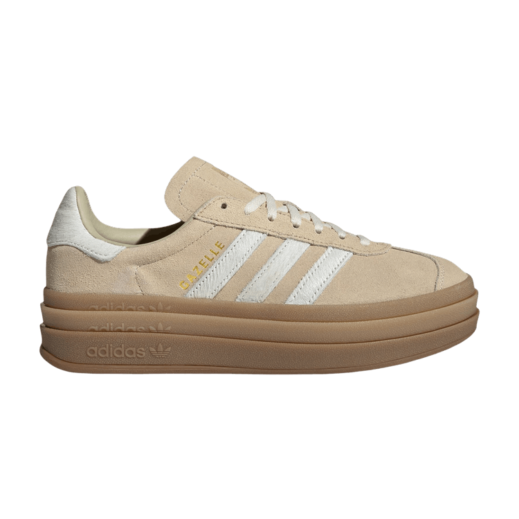 adidas Gazelle Bold 'Stone Khaki Cream White Gold Metallic'