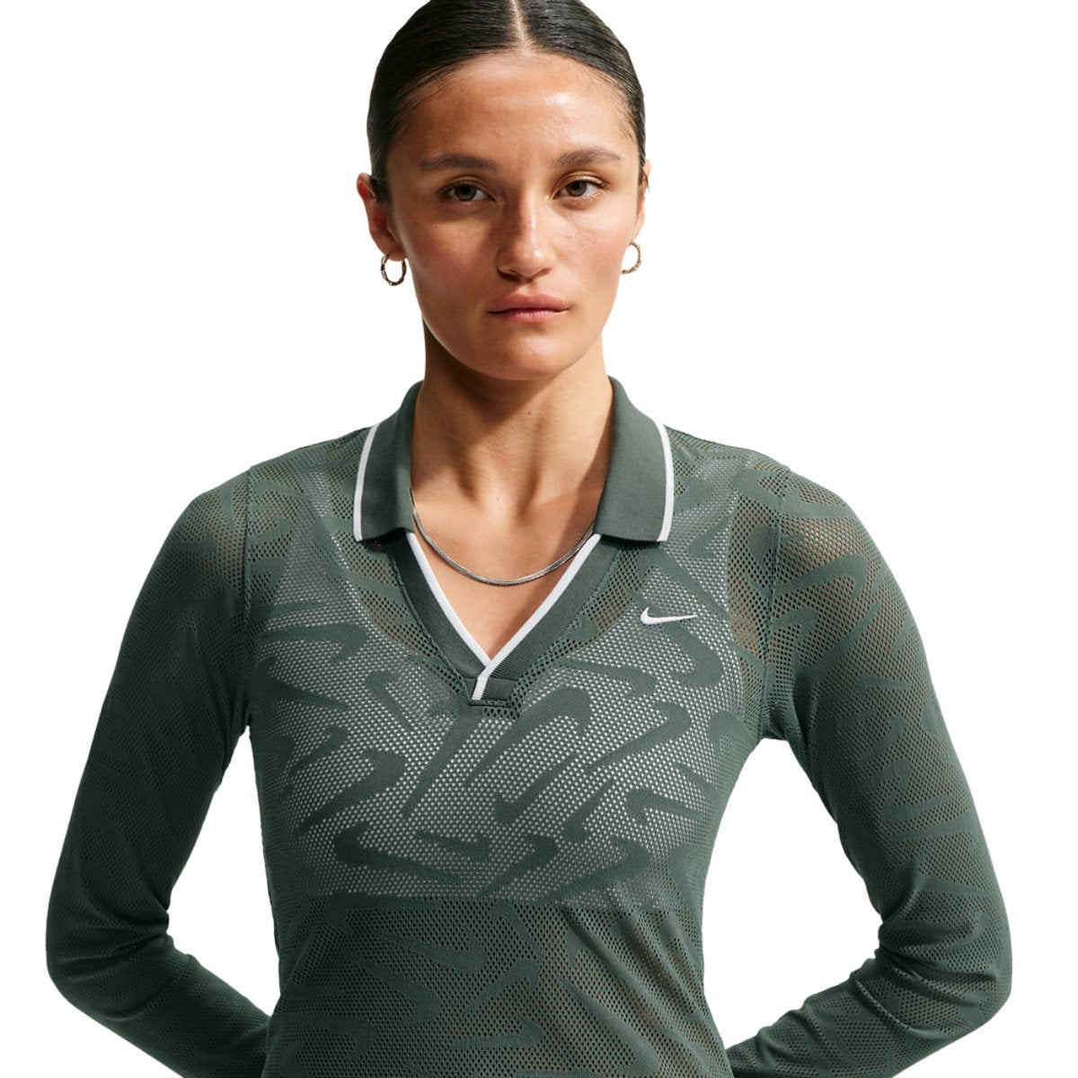 Nike Chll Knit LS Stitch Lace Top