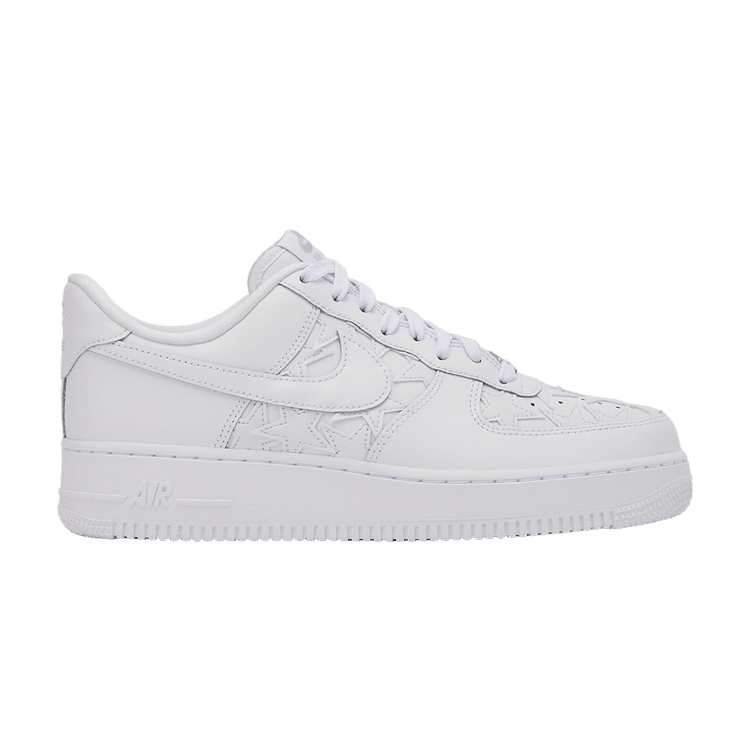 Nike Air Force 1 Low Stars Triple White 'White/White-Metallic Silver'