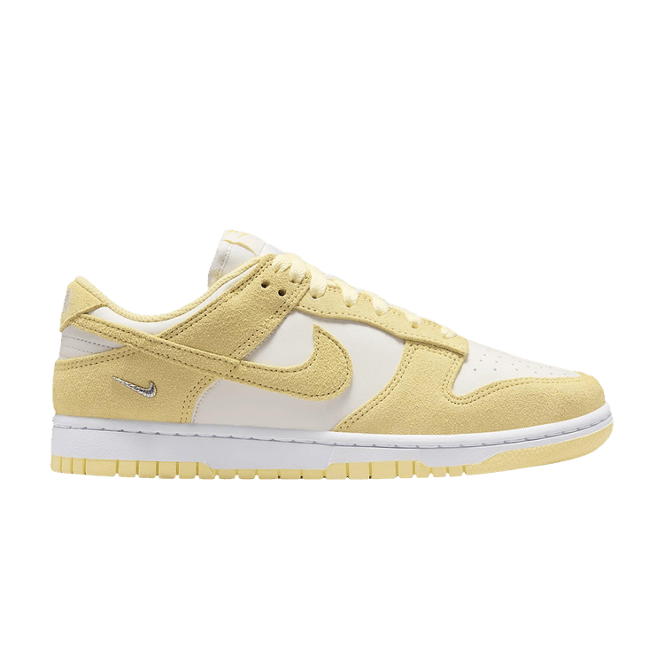 Nike Dunk Low Suede 'Sail White Metallic Silver Soft Yellow'