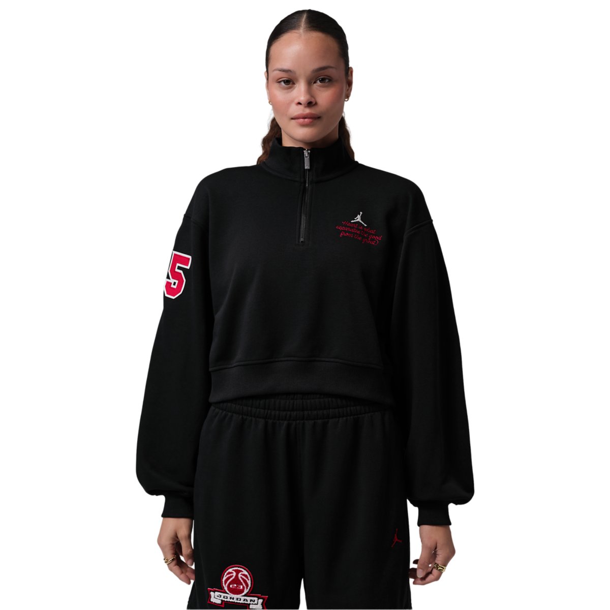 Jordan Brooklyn Fleece FT Qz GFX Crop