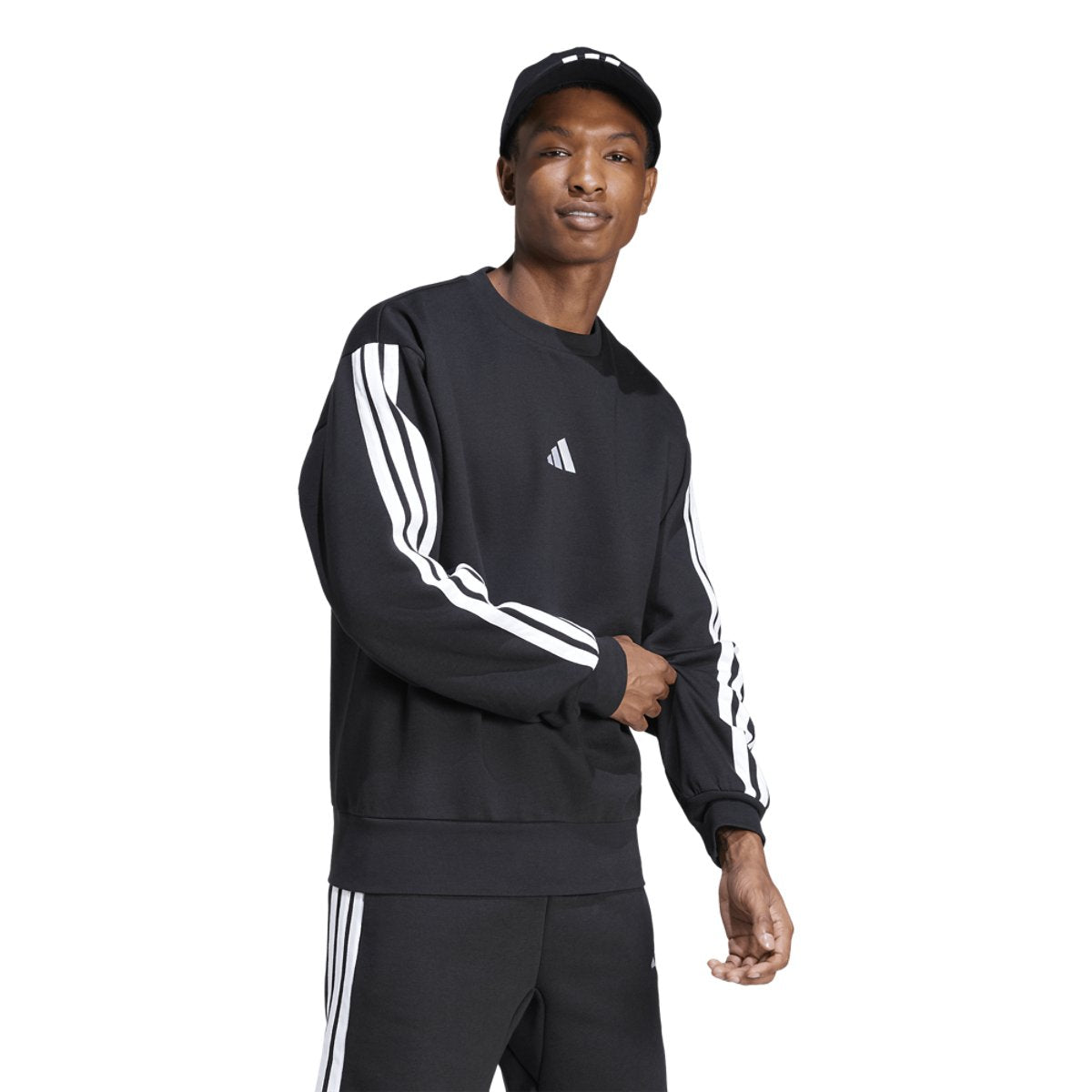 adidas Essentials 3-Stripes Fleece Sweatshirt