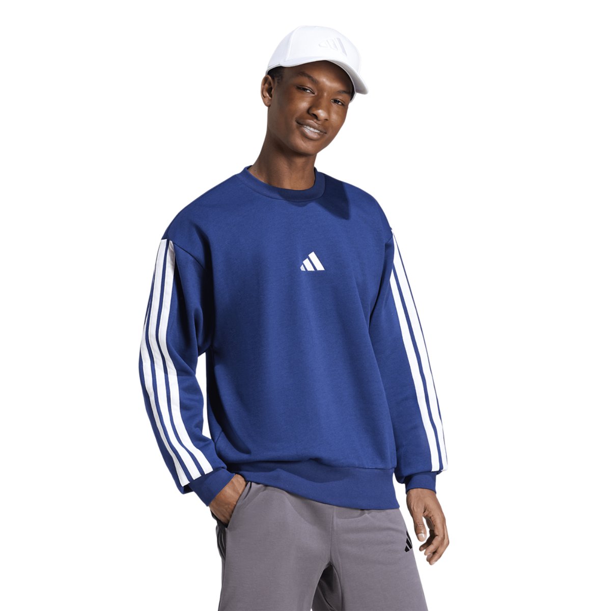 adidas Essentials 3-Stripes Fleece Sweatshirt