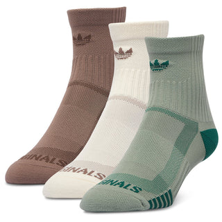 adidas Trefoil 3-Pack Tech Quarter Socks - Adult