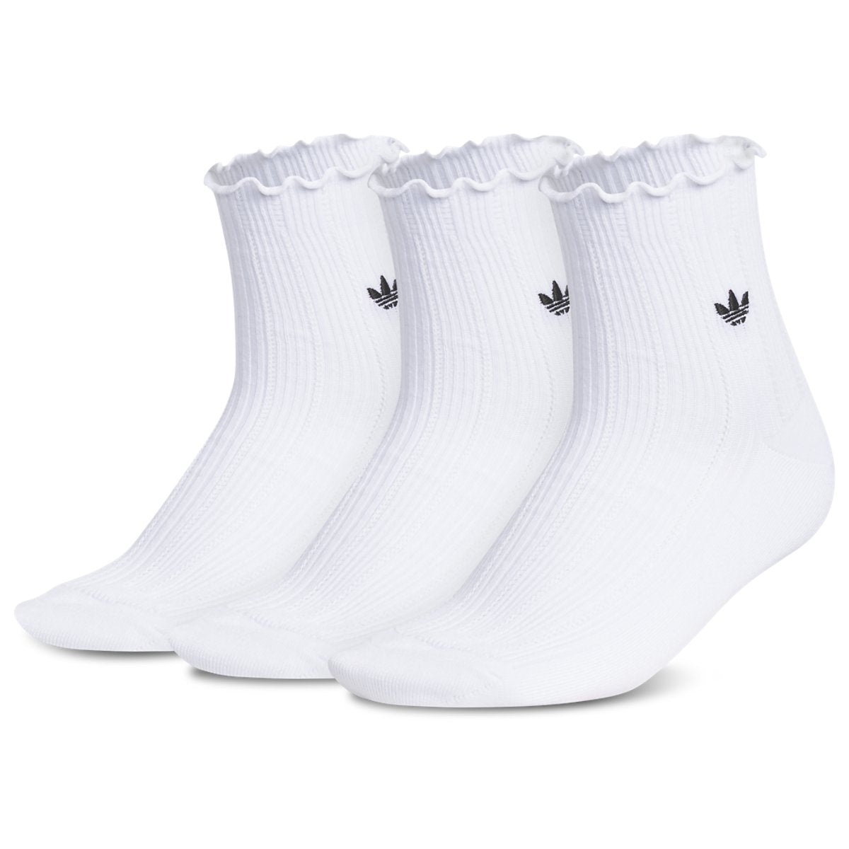adidas Originals Ruffle Quarter Socks 3-Pack