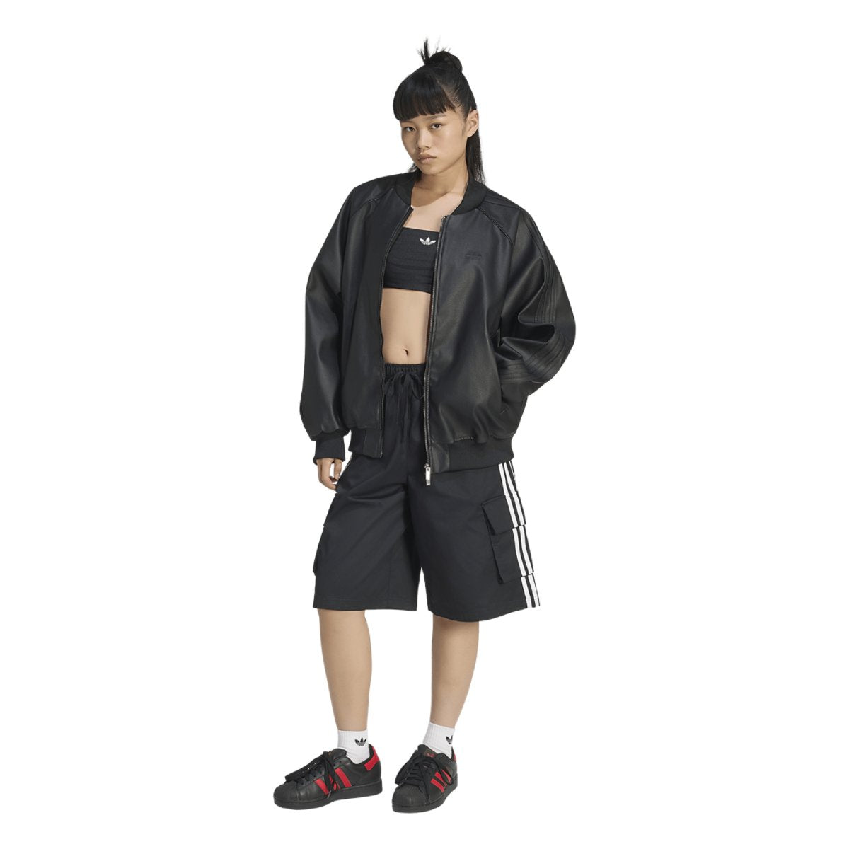 adidas Originals Pleather SST Oversized Track Top