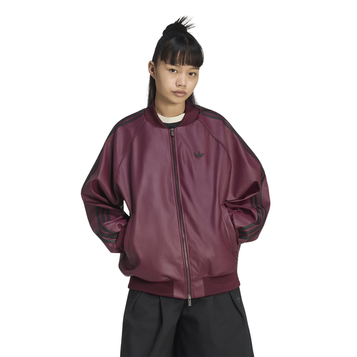adidas Originals Pleather SST Oversized Track Top