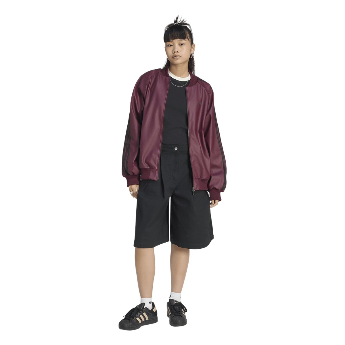 adidas Originals Pleather SST Oversized Track Top