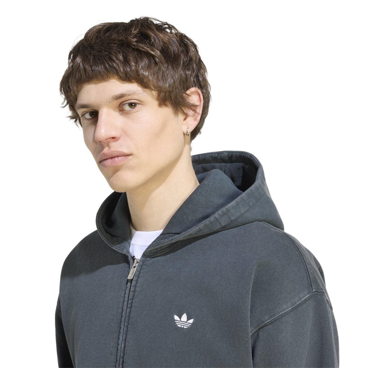 adidas Essential Full-Zip Washed Hoodie