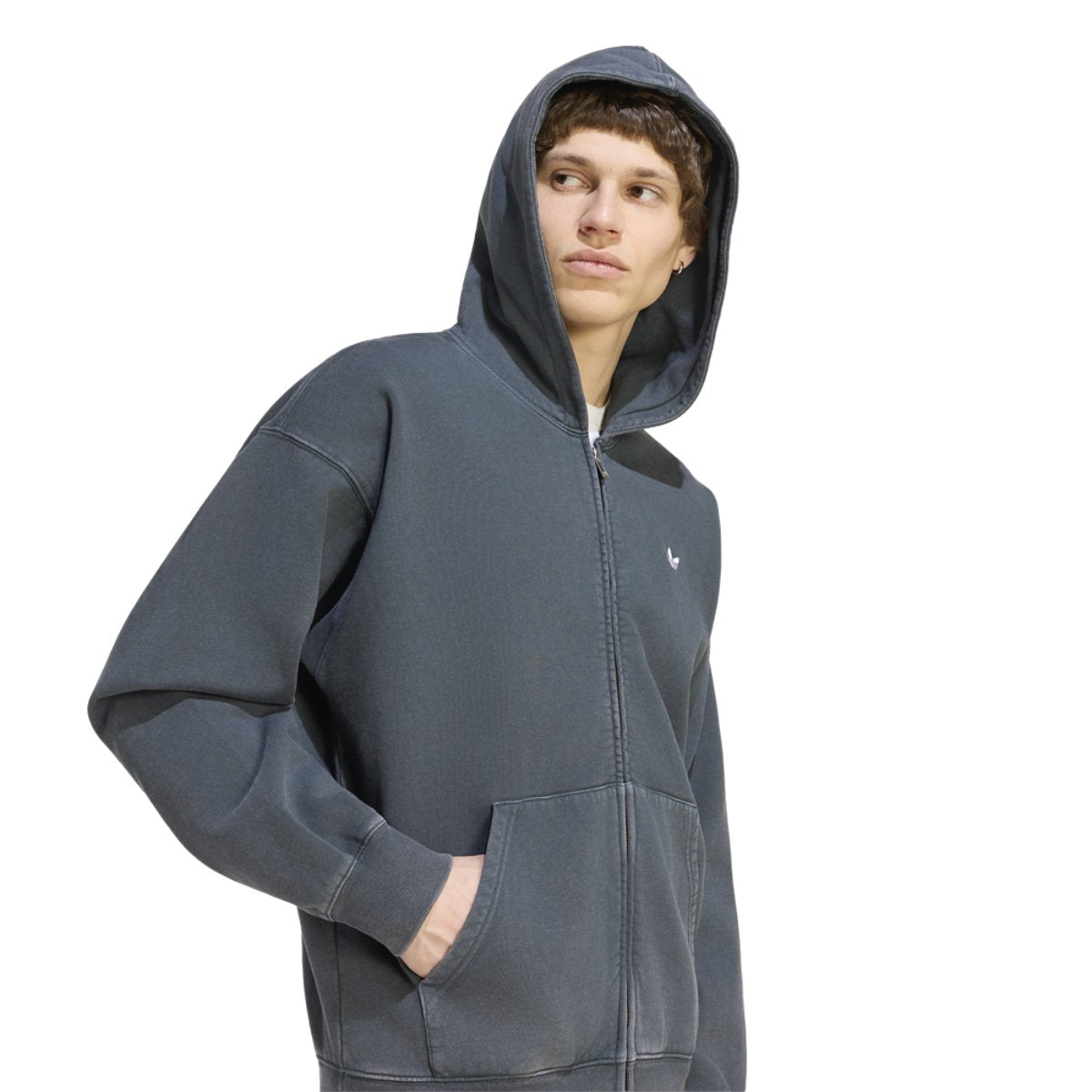 adidas Essential Full-Zip Washed Hoodie