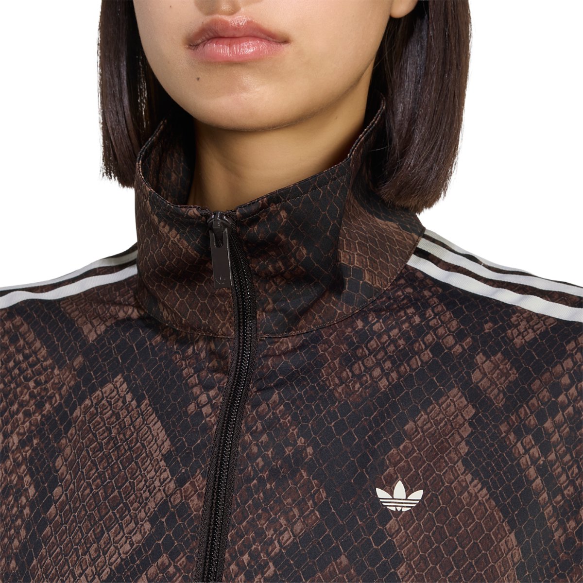 adidas Originals Firebird Snake Print Satin Jacket